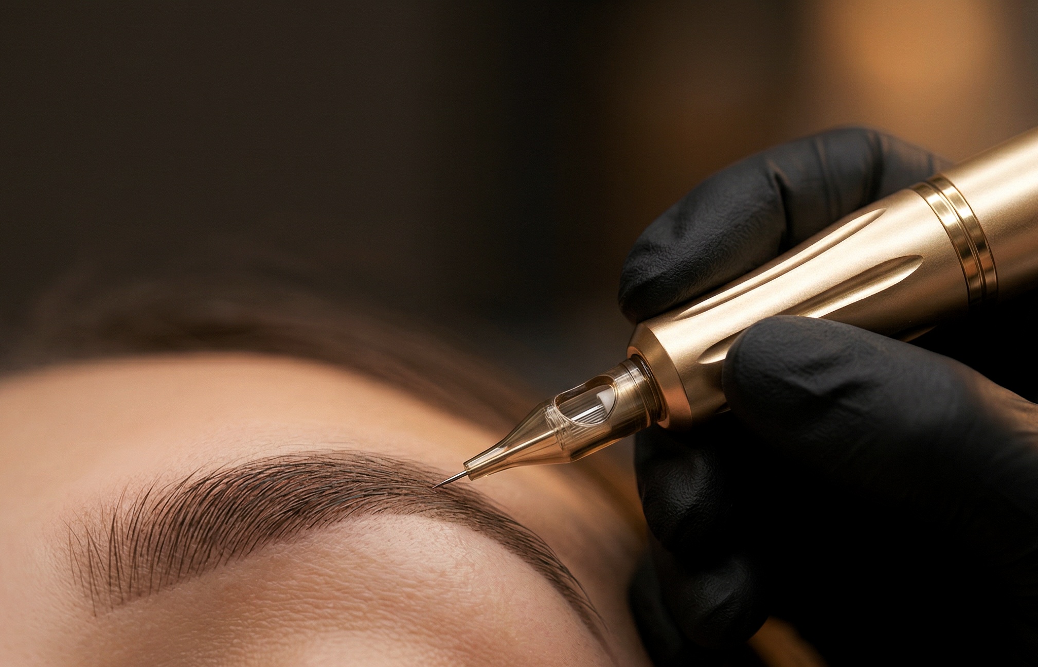 Natural healed ombre powder brows by Ink Mugi — permanent makeup studio in Annandale VA Fairfax County